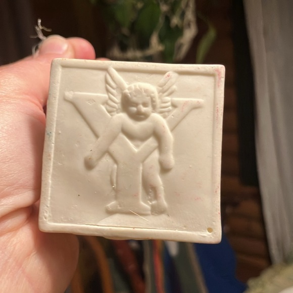 Vintage Dept 56 “Joy.” Ornament bisque - Picture 2 of 7